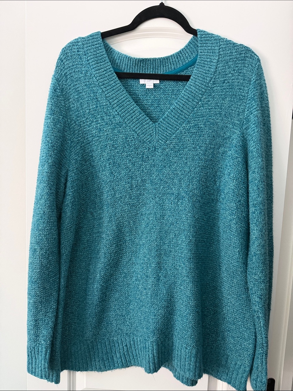 J. Jill Teal V-Neck Sweater